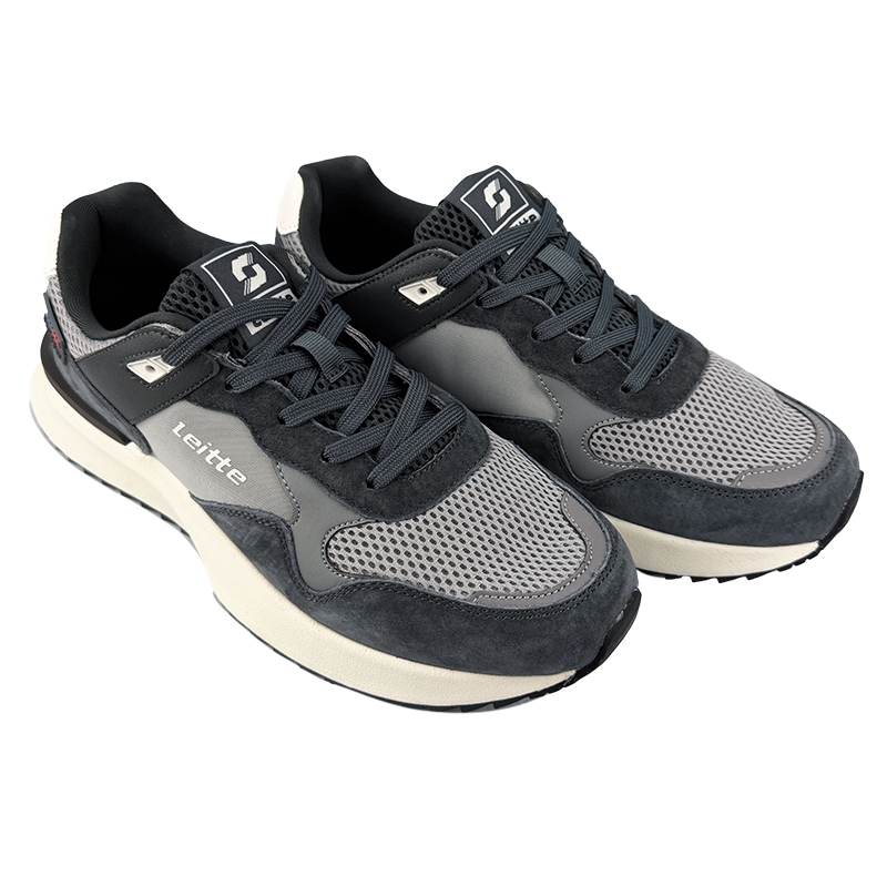 Кроссовки мужские кожаные серые 2006-50 Кроссовки Nindamos Run кожаные серые 2006-50