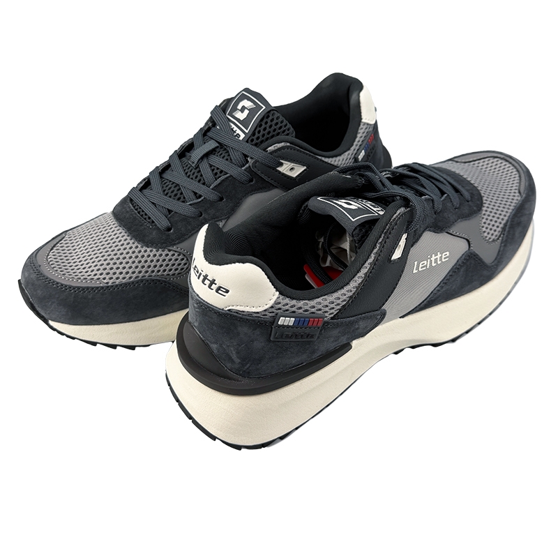 Кроссовки мужские серые 2006-50 Кроссовки мужские Nindamos Run кожаные серые 2006-50