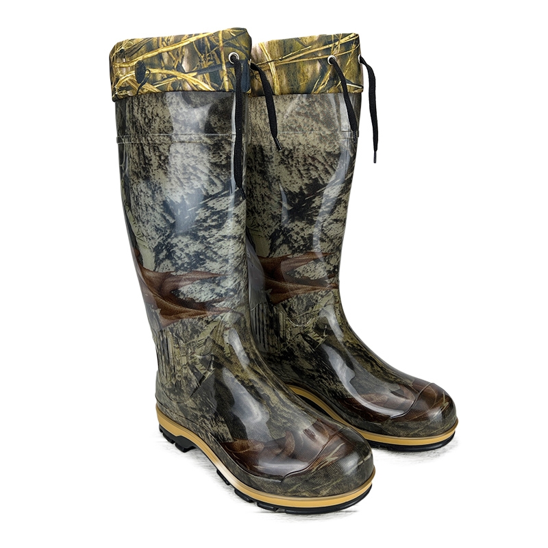 Мужские сапоги Гума Трест коричневые 5040-2 Мужские силиконовые сапоги Гума Трест коричневые 5040-1